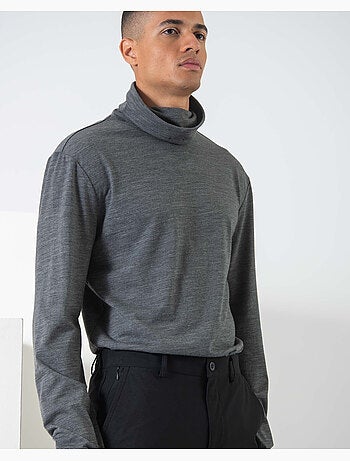 Camisola elástico cinzento regular
