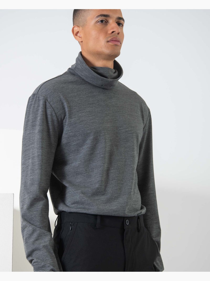 Camisola elástico cinzento regular Cinza - Kiabi