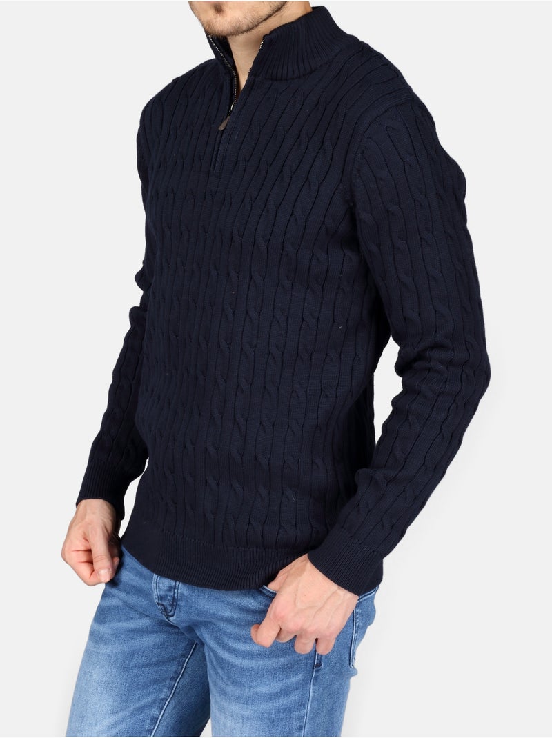 Camisola elegante com fecho - Kenzarro Azul - Kiabi