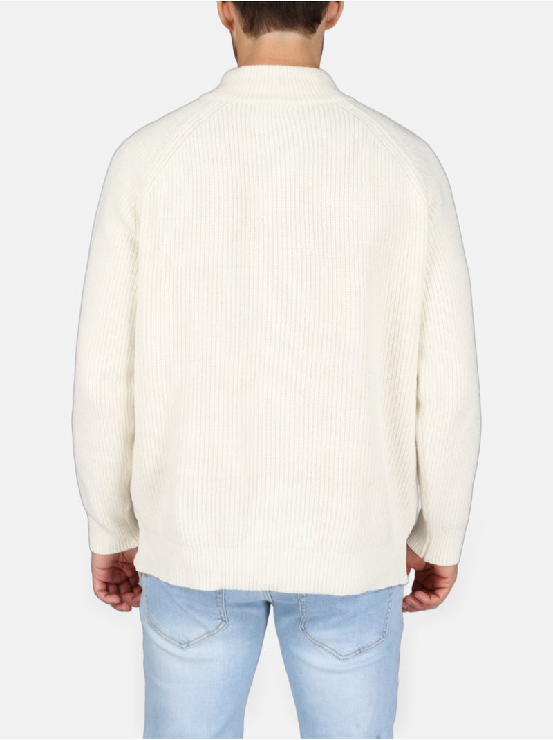 Camisola elegante com fecho - Kenzarro Branco - Kiabi