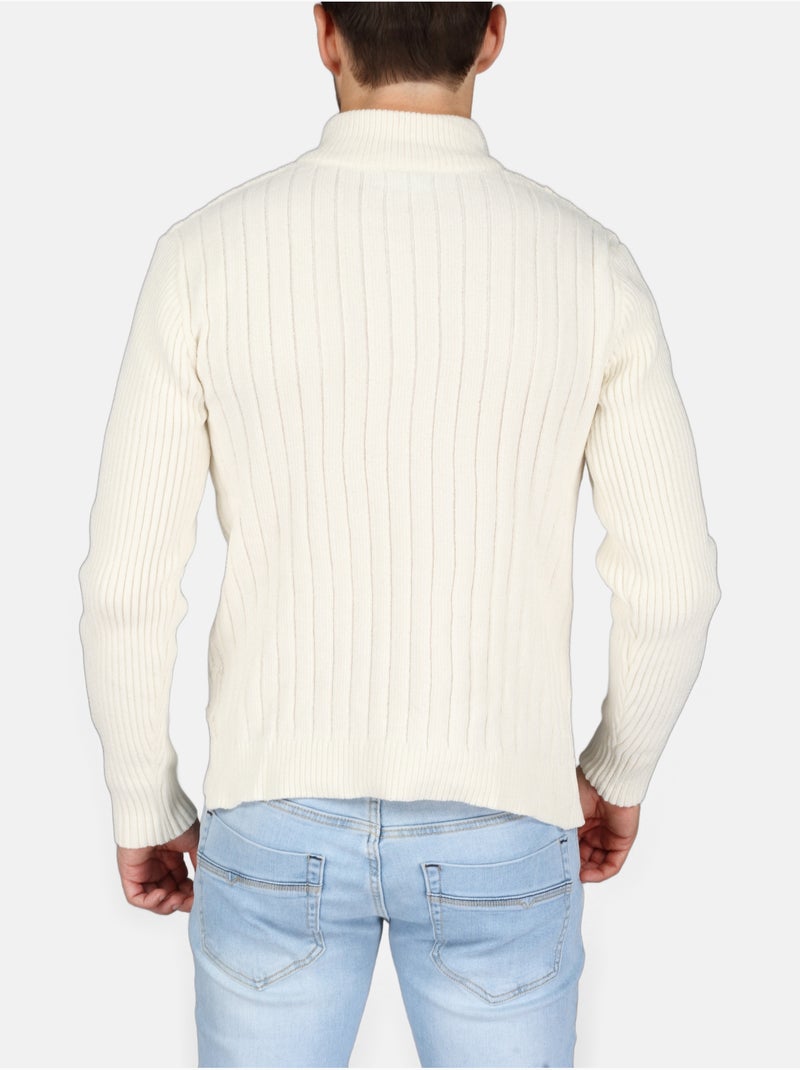Camisola elegante com fecho - Kenzarro Branco - Kiabi