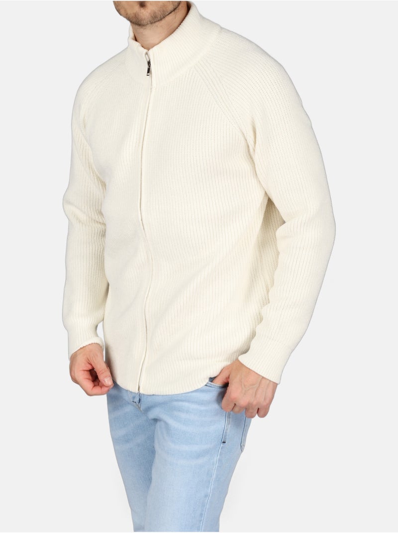 Camisola elegante com fecho - Kenzarro Branco - Kiabi