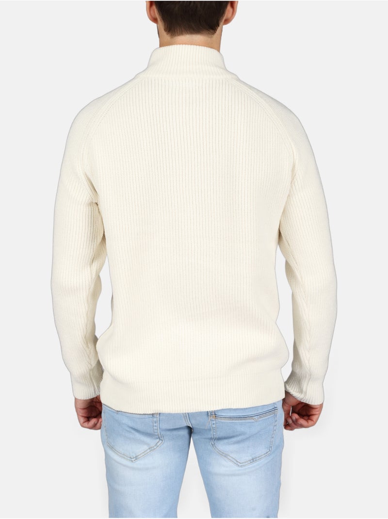 Camisola elegante com fecho - Kenzarro Branco - Kiabi
