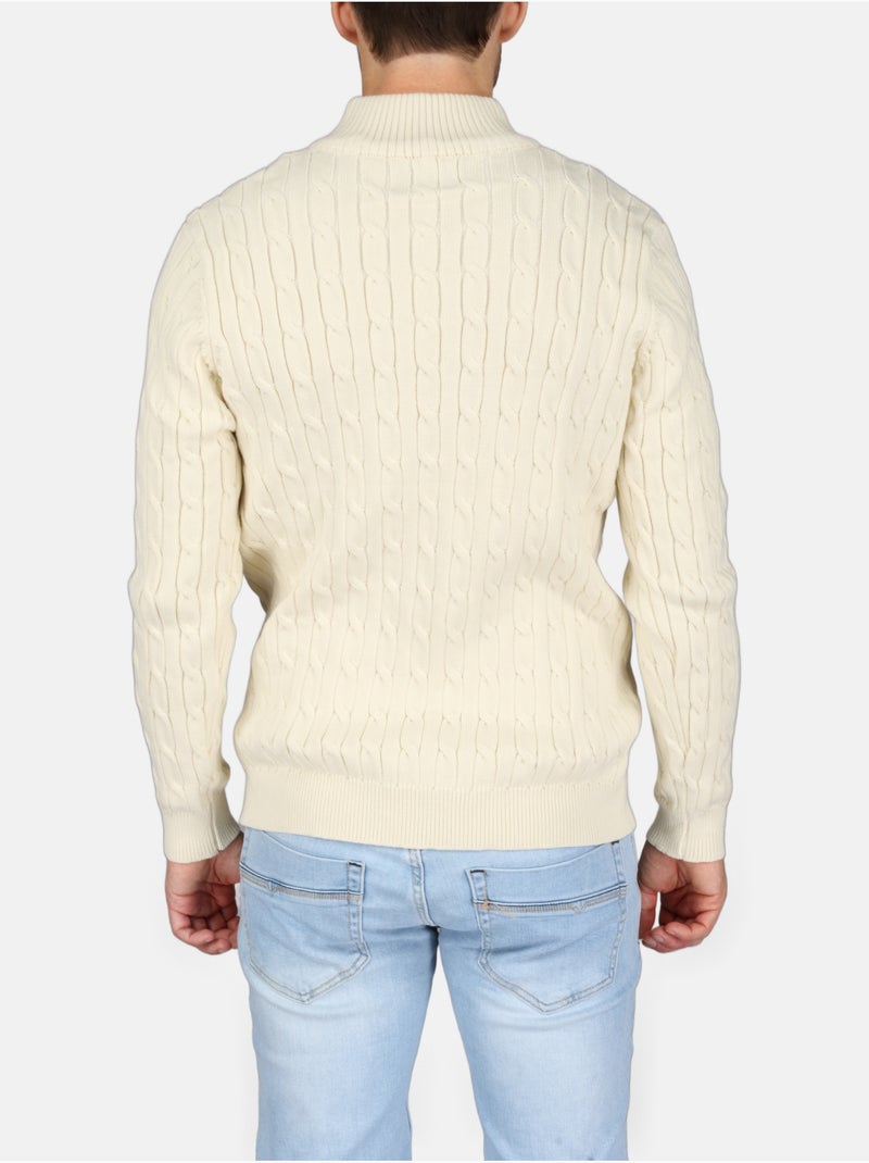Camisola elegante com fecho - Kenzarro Branco - Kiabi