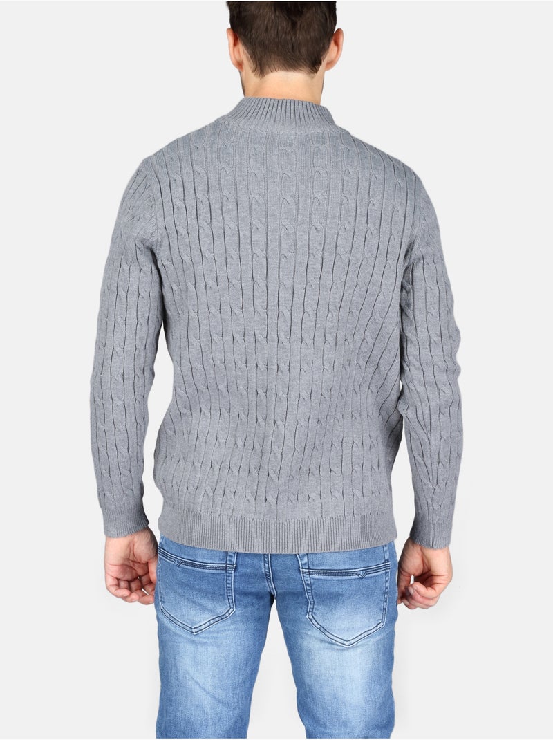 Camisola elegante com fecho - Kenzarro Cinza - Kiabi