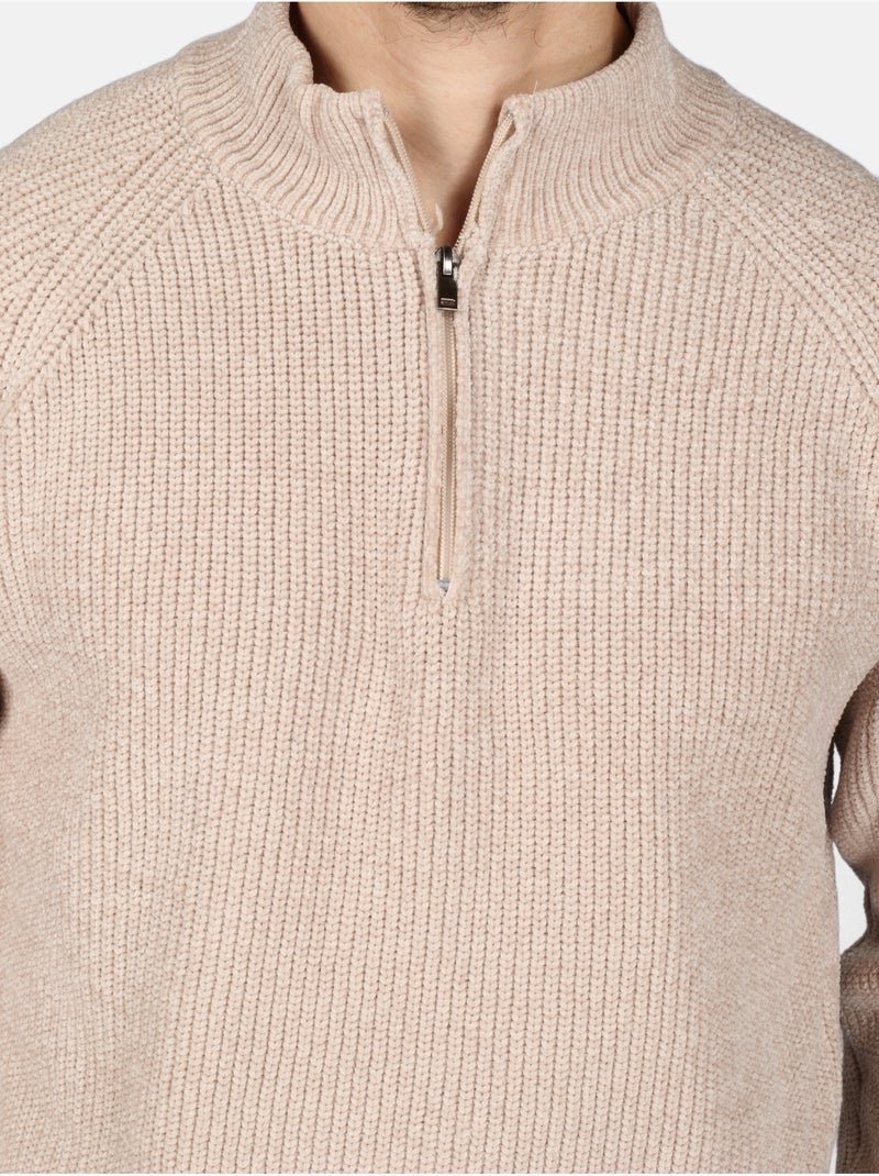 Camisola elegante com fecho - Kenzarro Creme - Kiabi