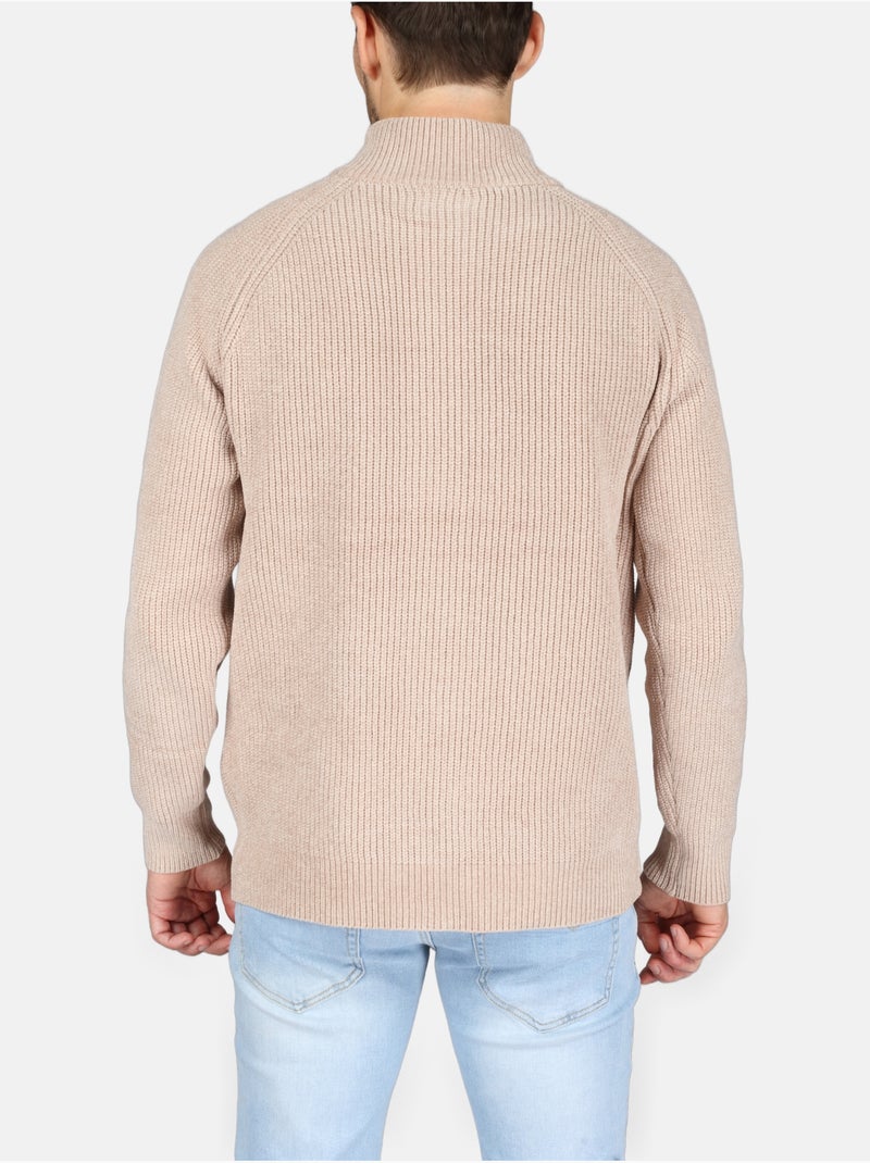 Camisola elegante com fecho - Kenzarro Creme - Kiabi