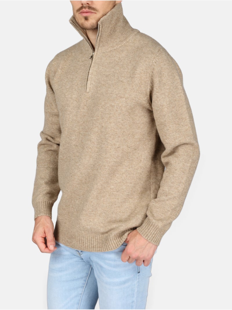Camisola elegante com fecho - Kenzarro Creme - Kiabi