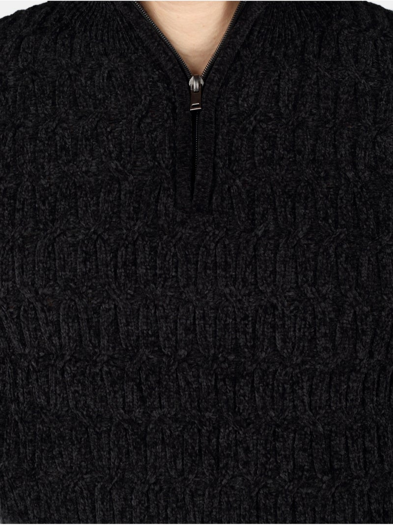 Camisola elegante com fecho - Kenzarro Preto - Kiabi