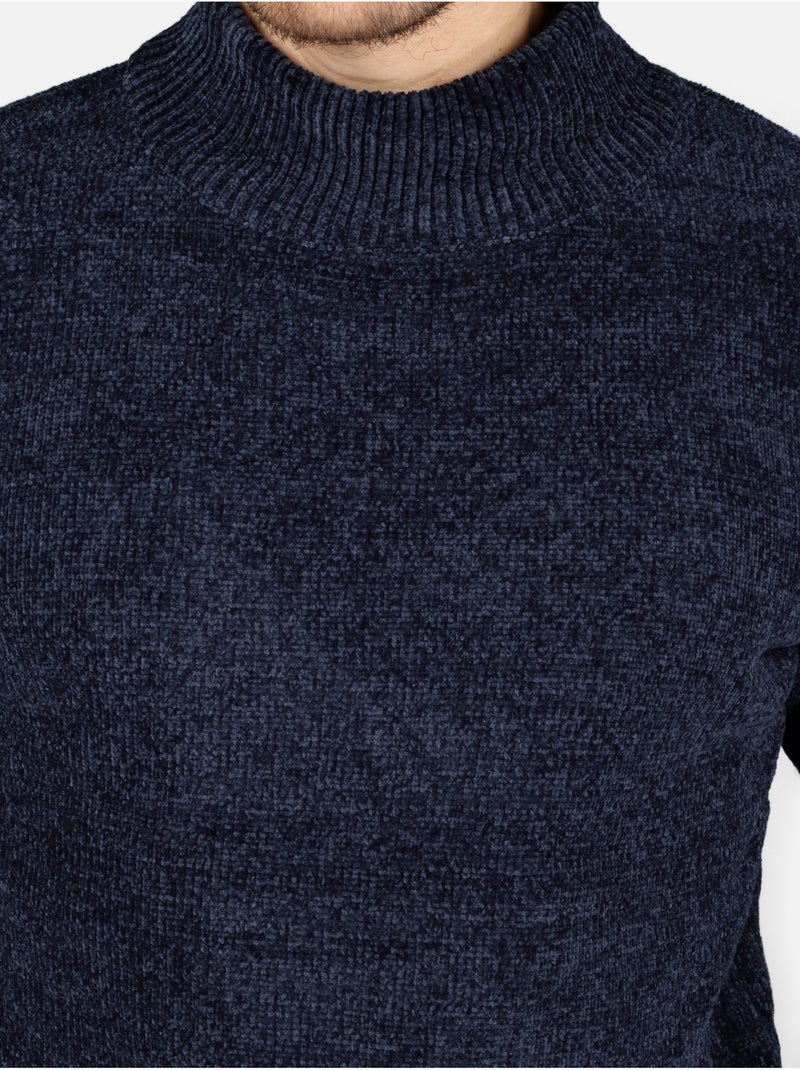 Camisola elegante com gola alta - Kenzarro Azul - Kiabi