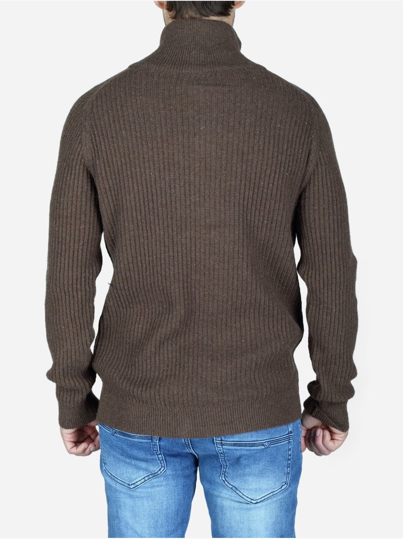 Camisola elegante com gola alta - kenzarro Castanho - Kiabi