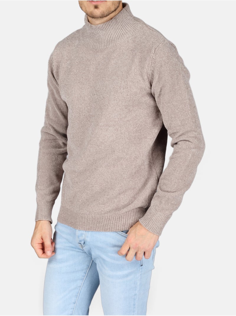 Camisola elegante com gola alta - Kenzarro Cinza claro - Kiabi