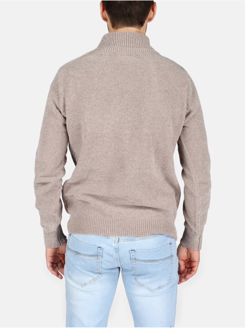 Camisola elegante com gola alta - Kenzarro Cinza claro - Kiabi