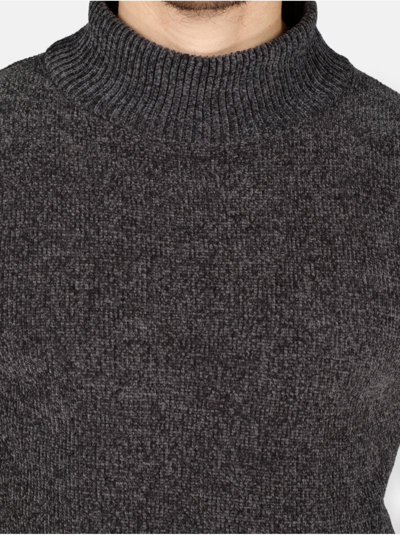Camisola elegante com gola alta - Kenzarro Cinza escuro - Kiabi