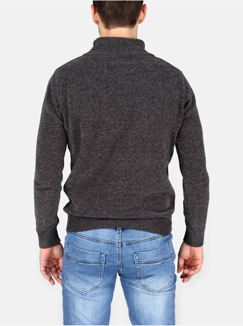 Camisola elegante com gola alta - Kenzarro Cinza escuro - Kiabi