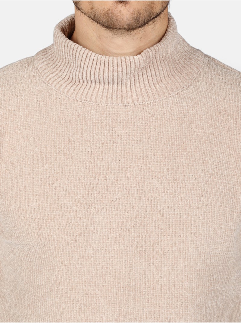 Camisola elegante com gola alta - Kenzarro Creme - Kiabi
