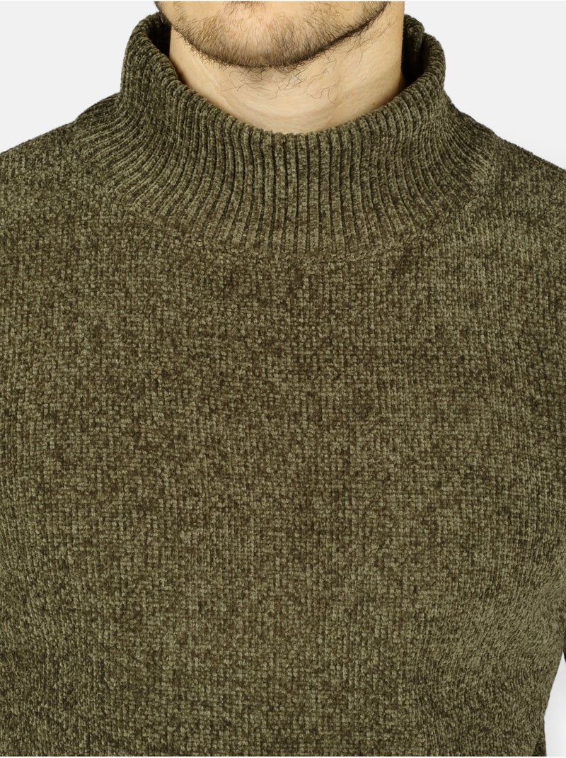 Camisola elegante com gola alta - Kenzarro Verde - Kiabi