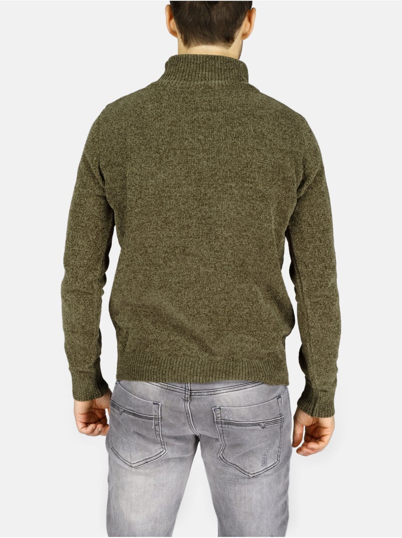 Camisola elegante com gola alta - Kenzarro Verde - Kiabi