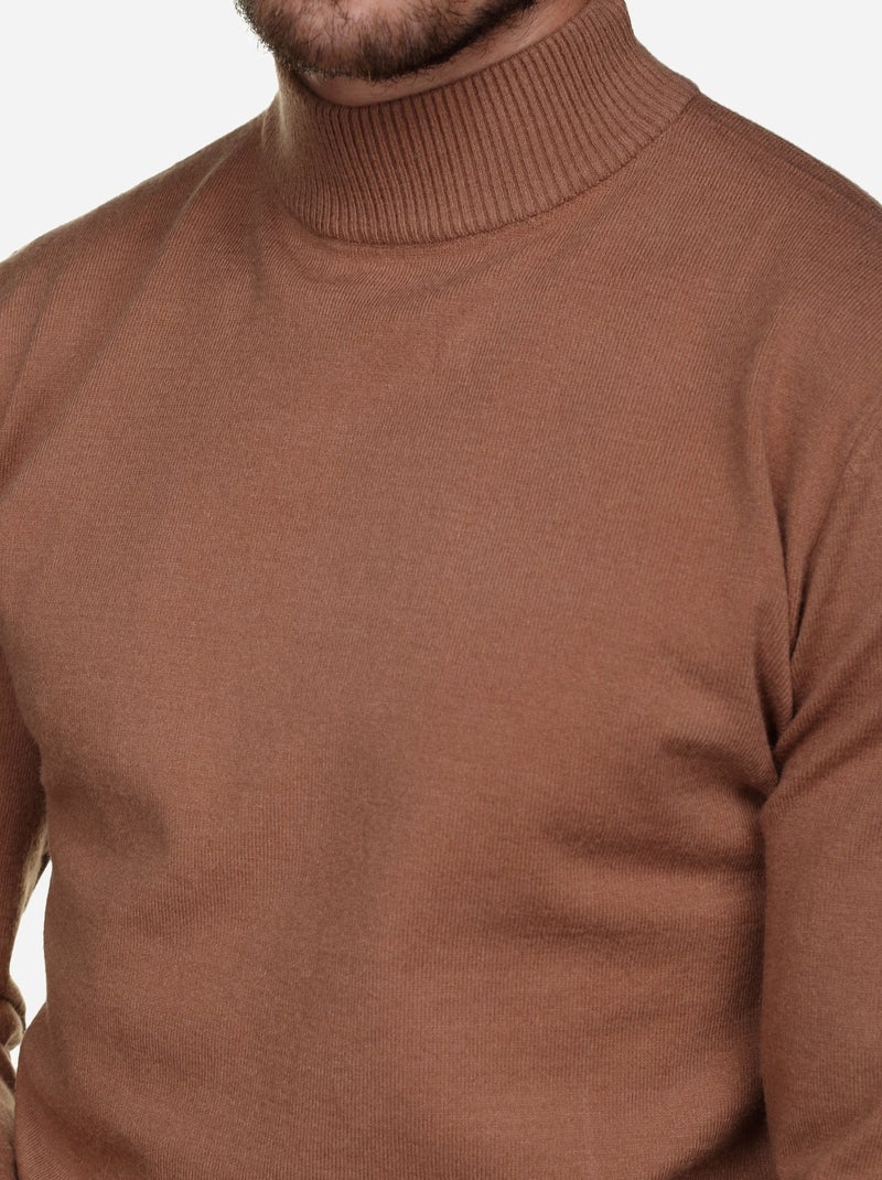 Camisola elegante com gola alta - Yves Enzo Camelo - Kiabi