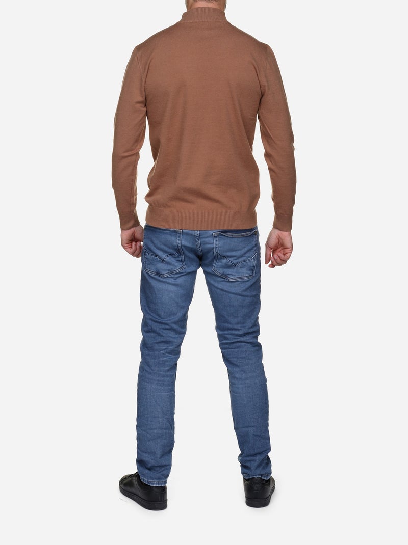 Camisola elegante com gola alta - Yves Enzo Camelo - Kiabi