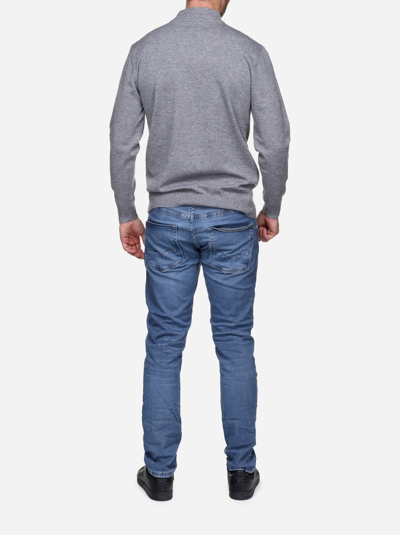 Camisola elegante com gola alta - Yves Enzo Cinza - Kiabi
