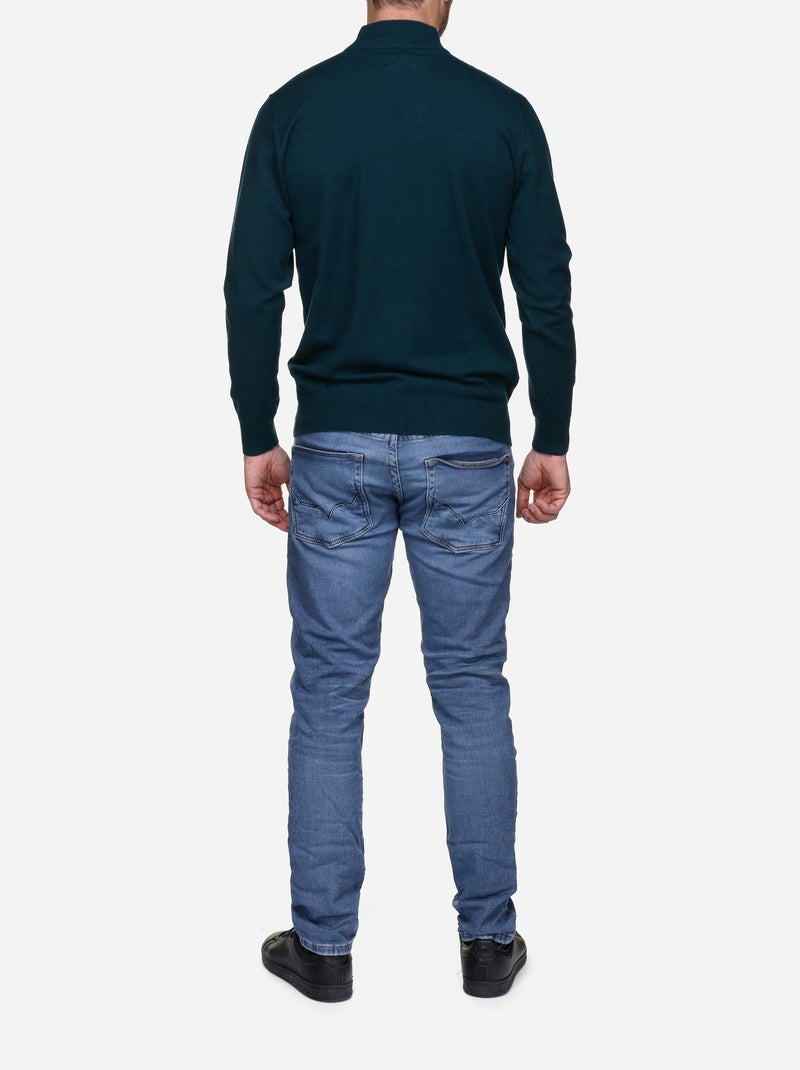 Camisola elegante com gola alta - Yves Enzo Verde - Kiabi