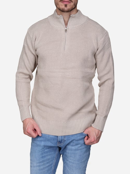 Camisola elegante com gola alta e fecho de correr - Kenzarro - Kiabi Camisola elegante com gola alta e fecho de correr - Kenzarro - Kiabi
