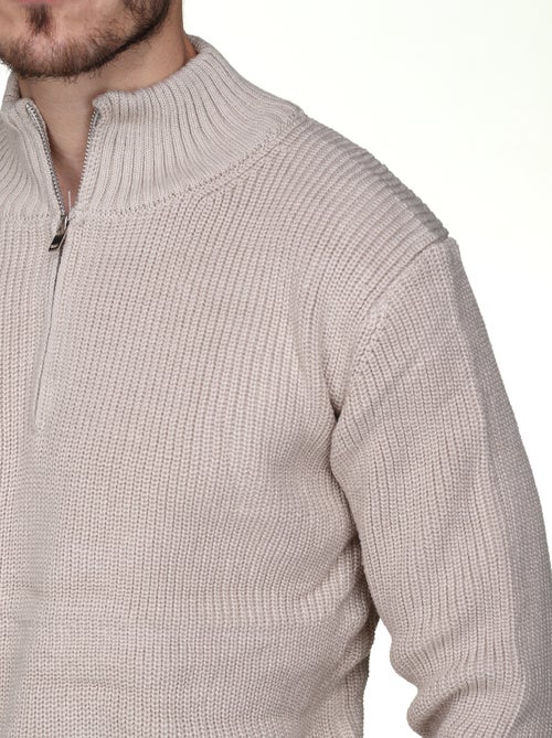 Camisola elegante com gola alta e fecho de correr - Kenzarro - Kiabi Camisola elegante com gola alta e fecho de correr - Kenzarro - Kiabi
