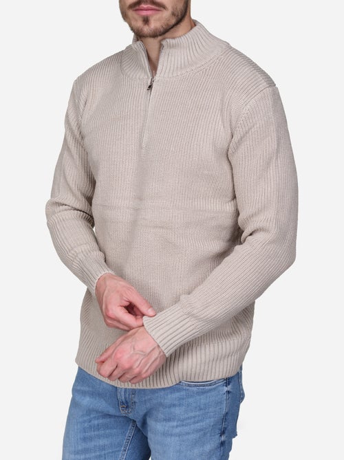 Camisola elegante com gola alta e fecho de correr - Kenzarro - Kiabi Camisola elegante com gola alta e fecho de correr - Kenzarro - Kiabi