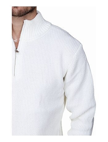 Camisola elegante com gola alta e fecho de correr - Kenzarro