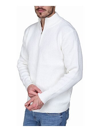 Camisola elegante com gola alta e fecho de correr - Kenzarro