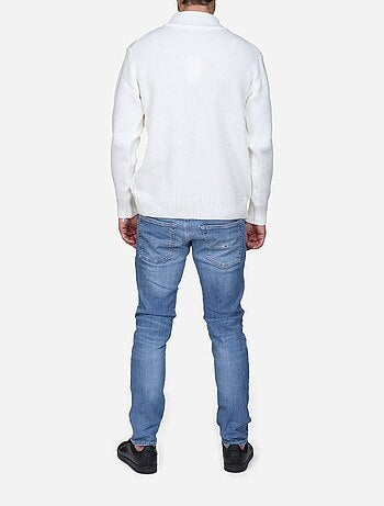 Camisola elegante com gola alta e fecho de correr - Kenzarro