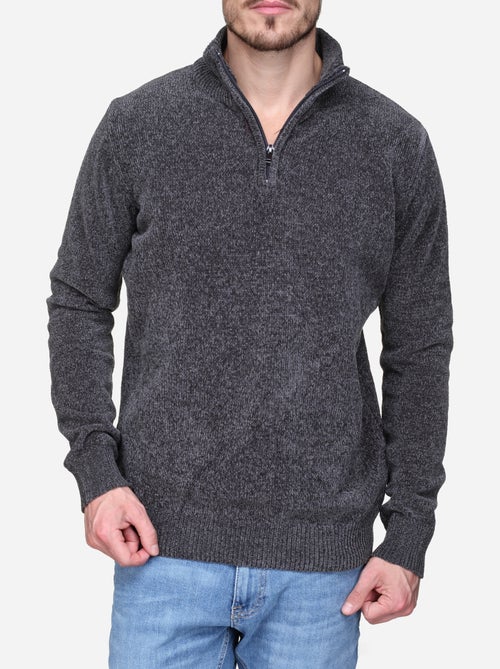 Camisola elegante com gola alta e fecho de correr - Kenzarro - Kiabi