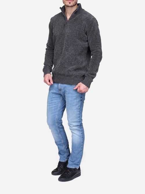 Camisola elegante com gola alta e fecho de correr - Kenzarro - Kiabi