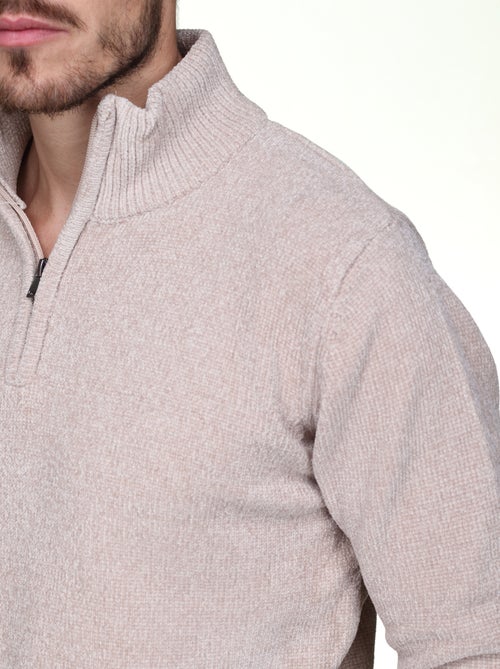 Camisola elegante com gola alta e fecho de correr - Kenzarro - Kiabi Camisola elegante com gola alta e fecho de correr - Kenzarro - Kiabi