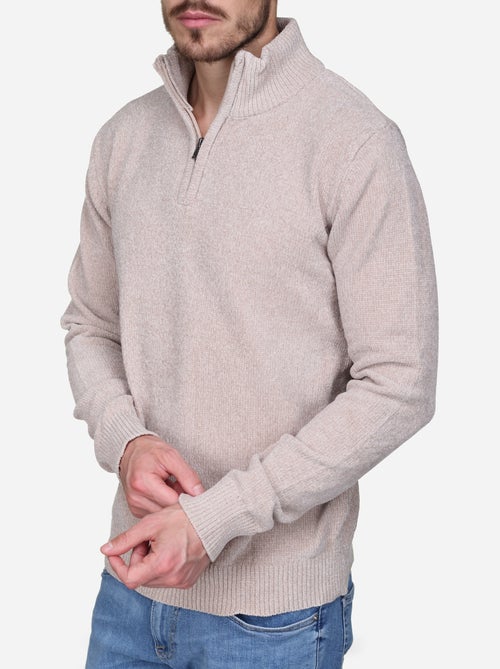Camisola elegante com gola alta e fecho de correr - Kenzarro - Kiabi Camisola elegante com gola alta e fecho de correr - Kenzarro - Kiabi