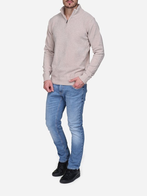 Camisola elegante com gola alta e fecho de correr - Kenzarro - Kiabi Camisola elegante com gola alta e fecho de correr - Kenzarro - Kiabi