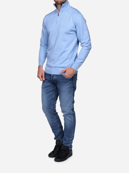 Camisola elegante com gola alta e fecho de correr - Yves Enzo - Kiabi Camisola elegante com gola alta e fecho de correr - Yves Enzo - Kiabi