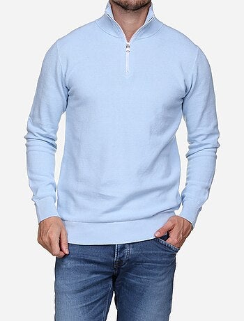 Camisola elegante com gola alta e fecho de correr - Yves Enzo