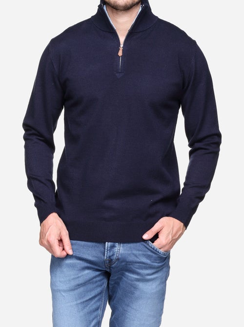 Camisola elegante com gola alta e fecho de correr - Yves Enzo - Kiabi Camisola elegante com gola alta e fecho de correr - Yves Enzo - Kiabi