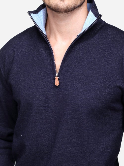 Camisola elegante com gola alta e fecho de correr - Yves Enzo - Kiabi Camisola elegante com gola alta e fecho de correr - Yves Enzo - Kiabi
