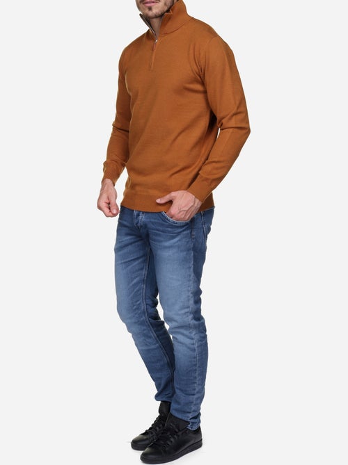 Camisola elegante com gola alta e fecho de correr - Yves Enzo - Kiabi Camisola elegante com gola alta e fecho de correr - Yves Enzo - Kiabi