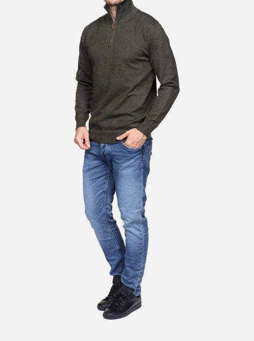 Camisola elegante com gola alta e fecho de correr - Yves Enzo - Kiabi Camisola elegante com gola alta e fecho de correr - Yves Enzo - Kiabi