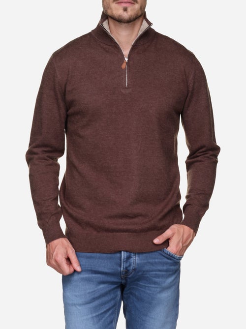 Camisola elegante com gola alta e fecho de correr - Yves Enzo - Kiabi Camisola elegante com gola alta e fecho de correr - Yves Enzo - Kiabi