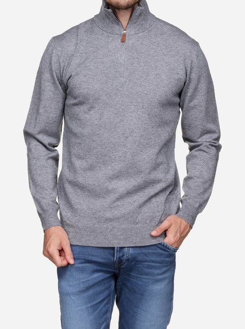 Camisola elegante com gola alta e fecho de correr - Yves Enzo - Kiabi Camisola elegante com gola alta e fecho de correr - Yves Enzo - Kiabi