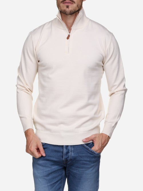 Camisola elegante com gola alta e fecho de correr - Yves Enzo - Kiabi Camisola elegante com gola alta e fecho de correr - Yves Enzo - Kiabi