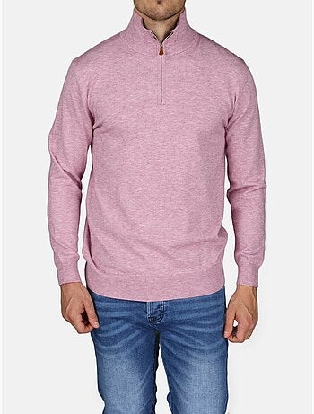 Camisola elegante com gola alta e fecho de correr - Yves Enzo