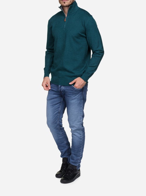 Camisola elegante com gola alta e fecho de correr - Yves Enzo - Kiabi Camisola elegante com gola alta e fecho de correr - Yves Enzo - Kiabi