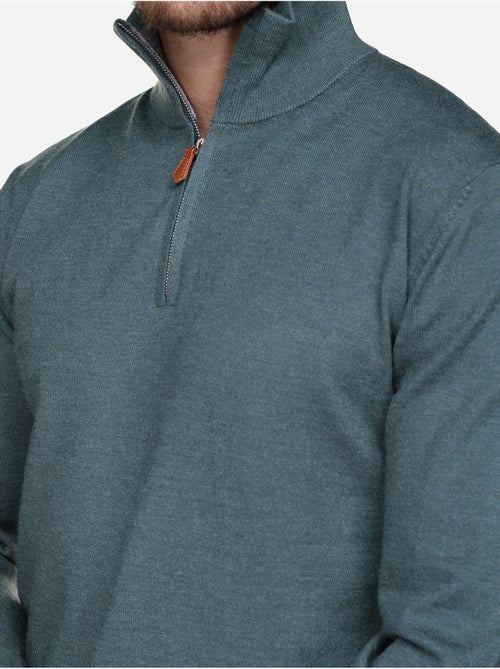 Camisola elegante com gola alta e fecho de correr - Yves Enzo - Kiabi