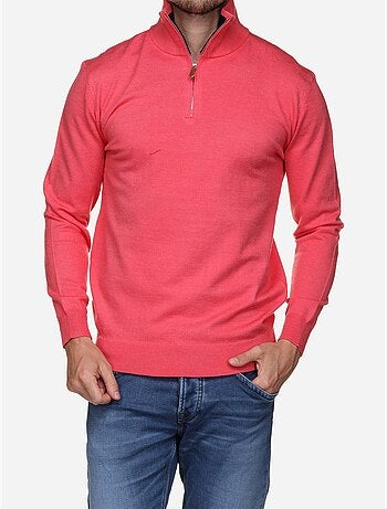 Camisola elegante com gola alta e fecho de correr - Yves Enzo
